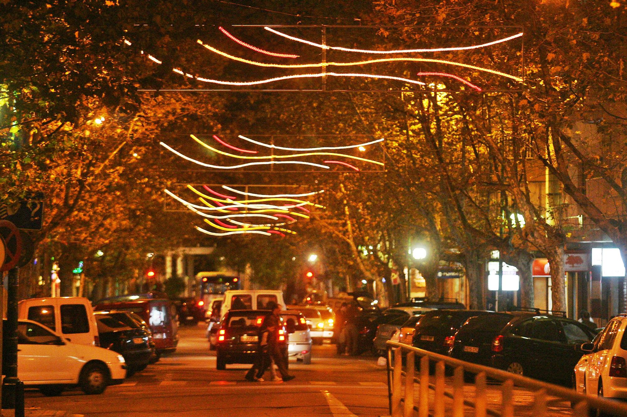 Así eran antes la luces de Navidad de Palma