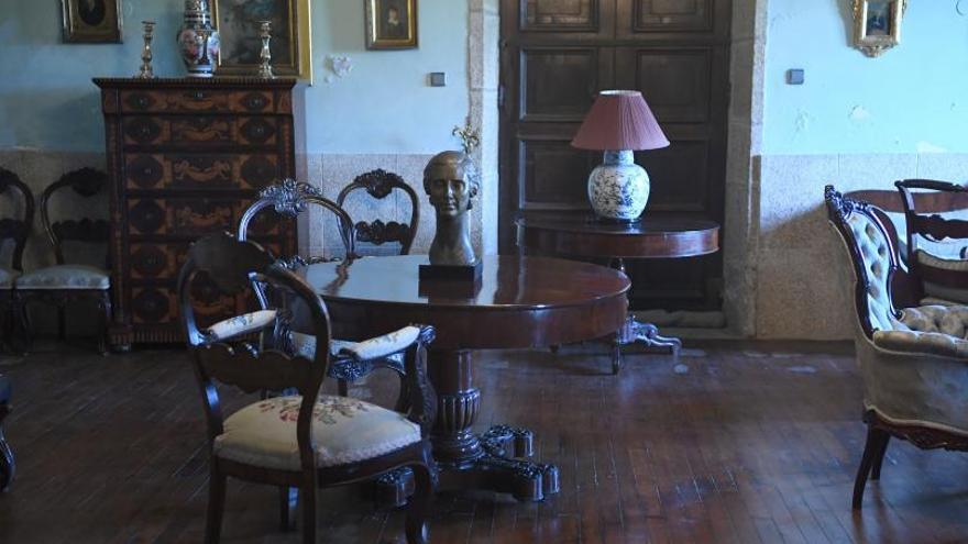 Una de las estancias del pazo de Meirás.