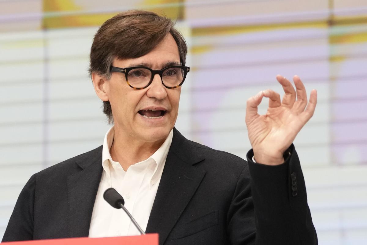 El president de la Generalitat, Salvador Illa, durant el Consell Nacional del PSC d’aquest dissabte