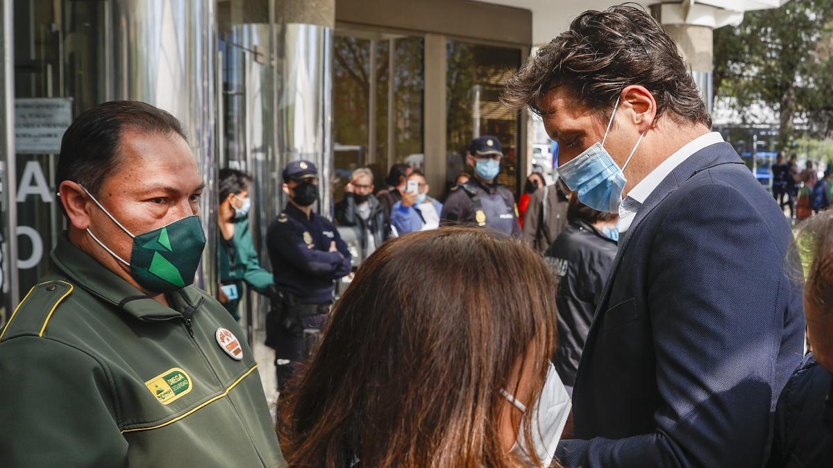 Luis Medina, a su llegada a los juzgados de Plaza de Castilla (Madrid)