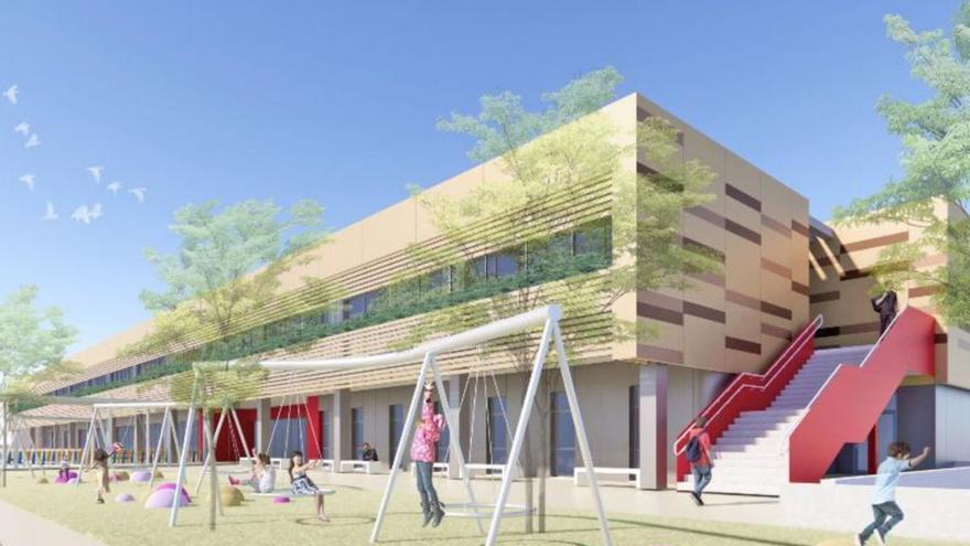 Infografía correspondiente al proyecto del nuevo colegio de Sant Joan de Moró. | MEDITERRÁNEO