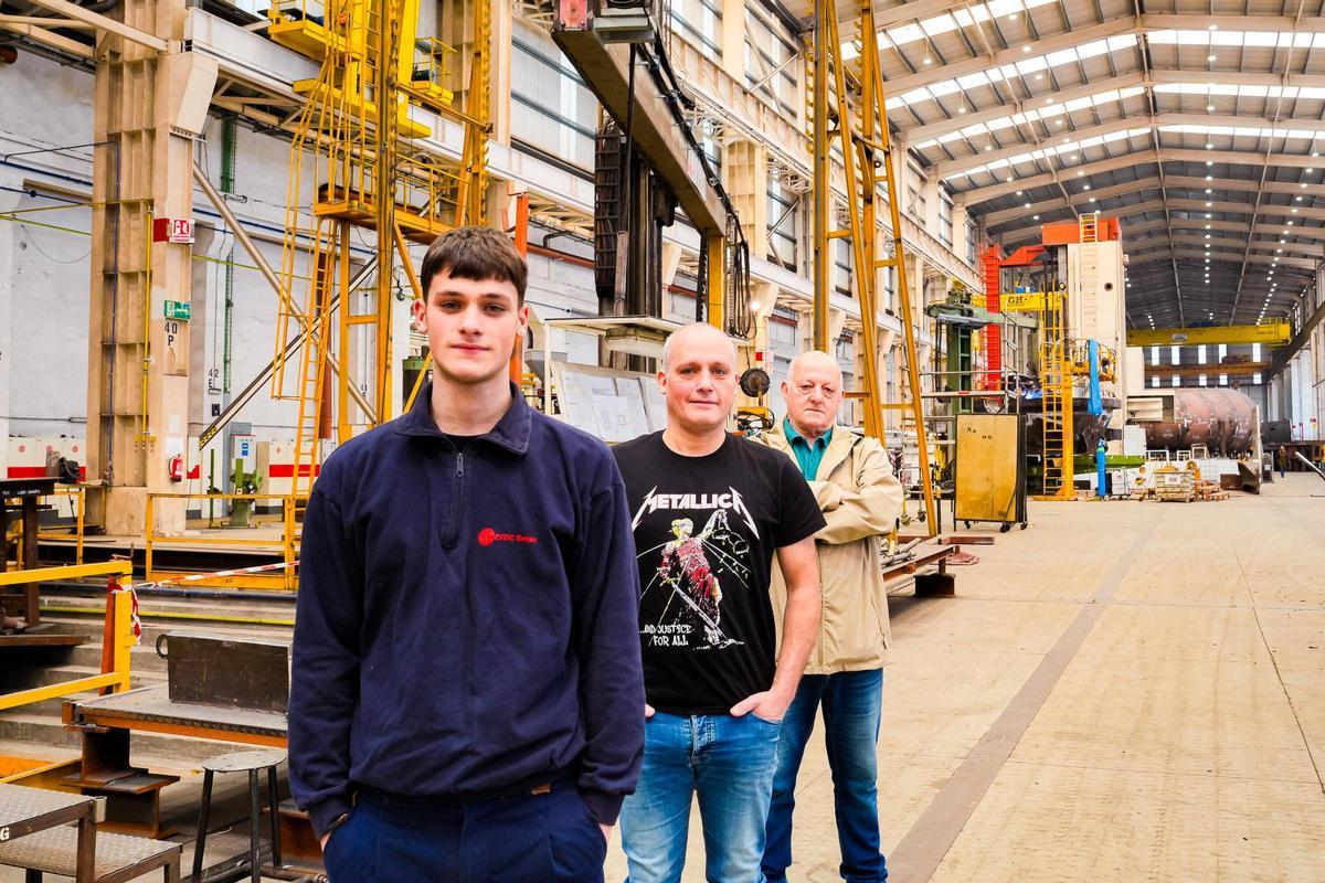 Daniel Canabal, Iván Canabal y Quique Canabal, en las instalaciones de Citic Censa.