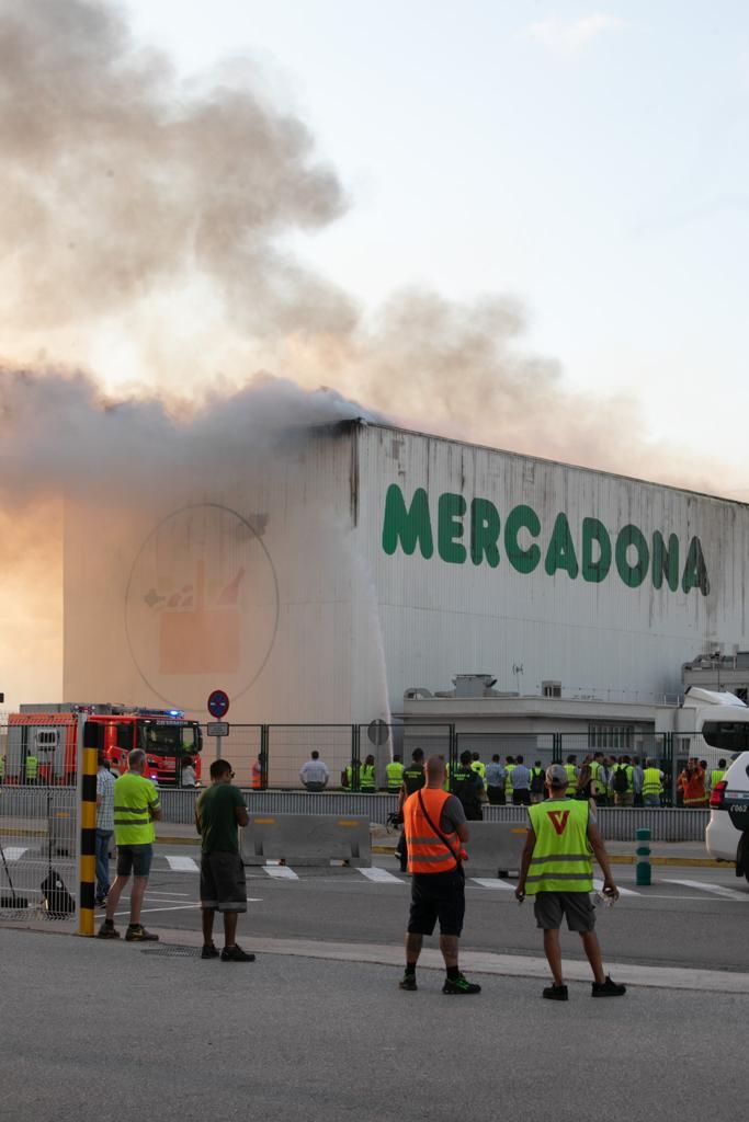 El incendio de la nave de Mercandona en Riba-roja, en imágenes