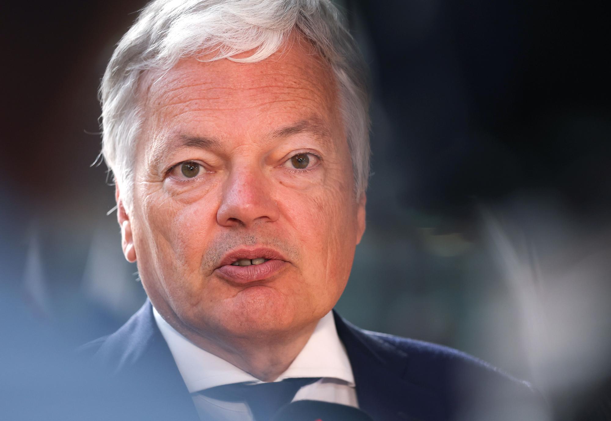 El comisario de Justicia de la UE, Didier Reynders, este martes en Bruselas.