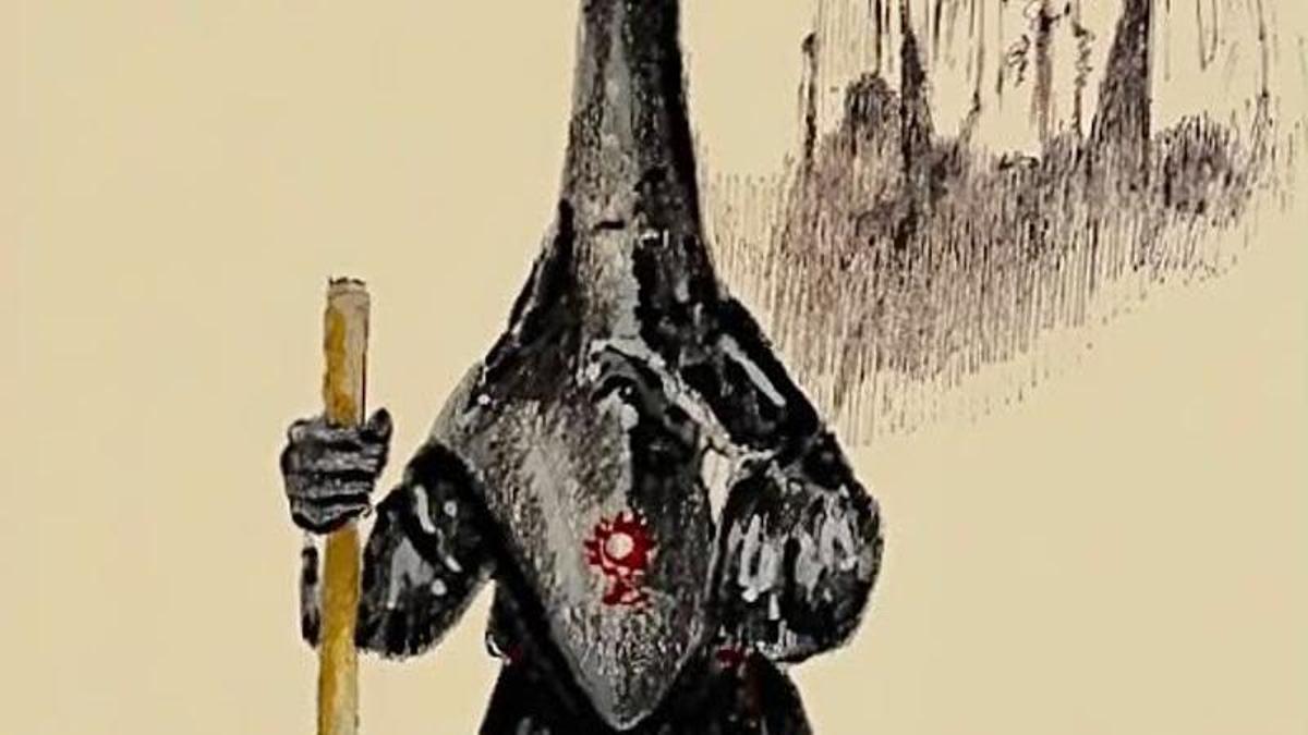 Dibujo de cómo serán las nuevas túnicas del Carmen Doloroso.