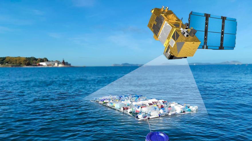 La Agencia Espacial Europea testa en la ría el uso de satélites para detectar basura marina