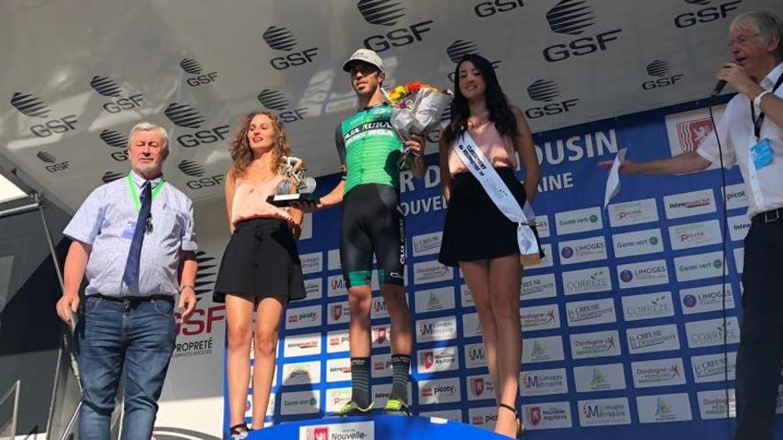 Eusebio Pascual ya subió al podio en su debut como profesional en el Tour de Limousin