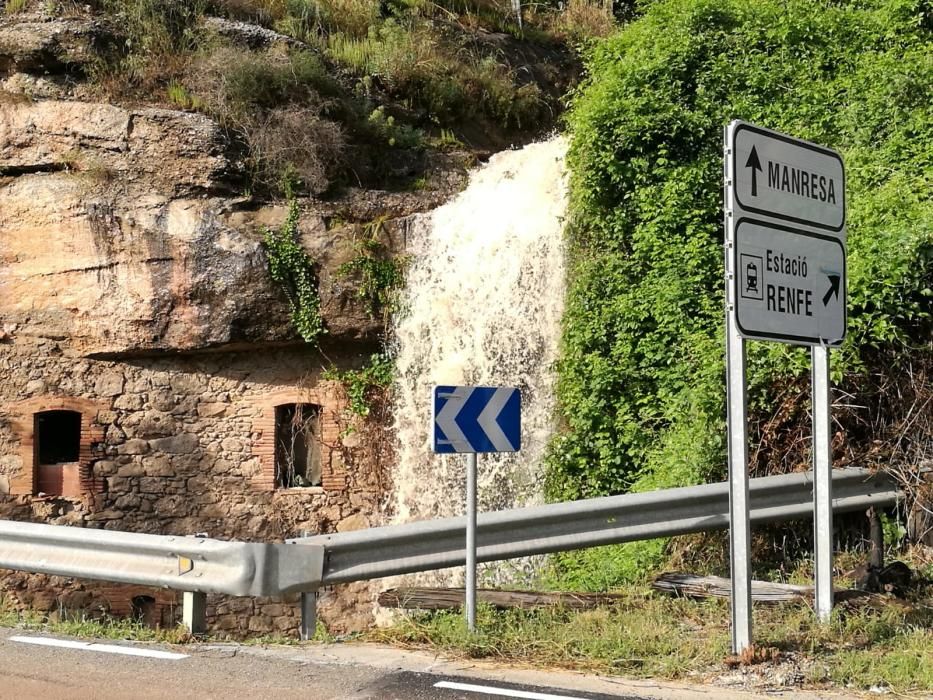 Inundacions per un fort aiguat a Castellbell i el