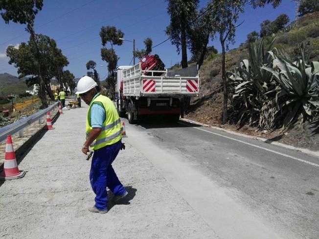 Se abre el carril de la GC-80 en Higuera Canaria