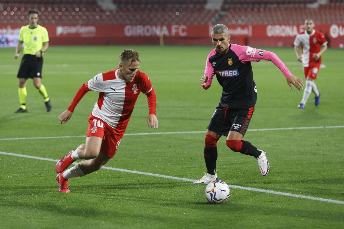 Salva Sevilla fue el autor gol del gol de la segunda y última victoria (0-1) del Mallorca en Girona, en noviembre de 2020