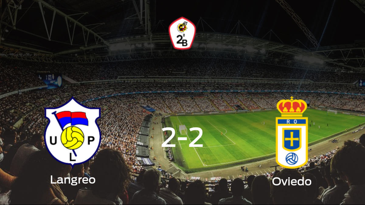 El Langreo y el Real Oviedo B se reparten los puntos tras su empate a dos