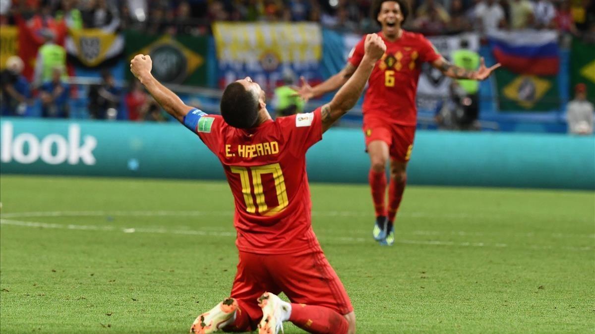 aguasch44182877 topshot   belgium s forward eden hazard celebrates their win180706220434