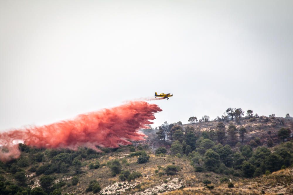 Incendio en la sierra de Onil