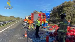 Restablecida la circulación en la EX-A1 tras el choque mortal en Toril