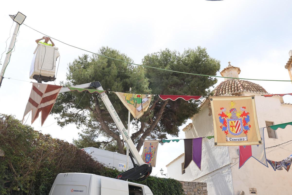 Preparativos de la Ibiza Medieval. Preparativos de la Ibiza Medieval.