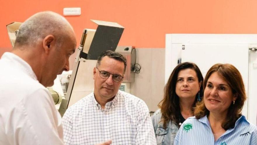 Jimena Delgado, ayer, en una visita al centro formativo Ingastur.