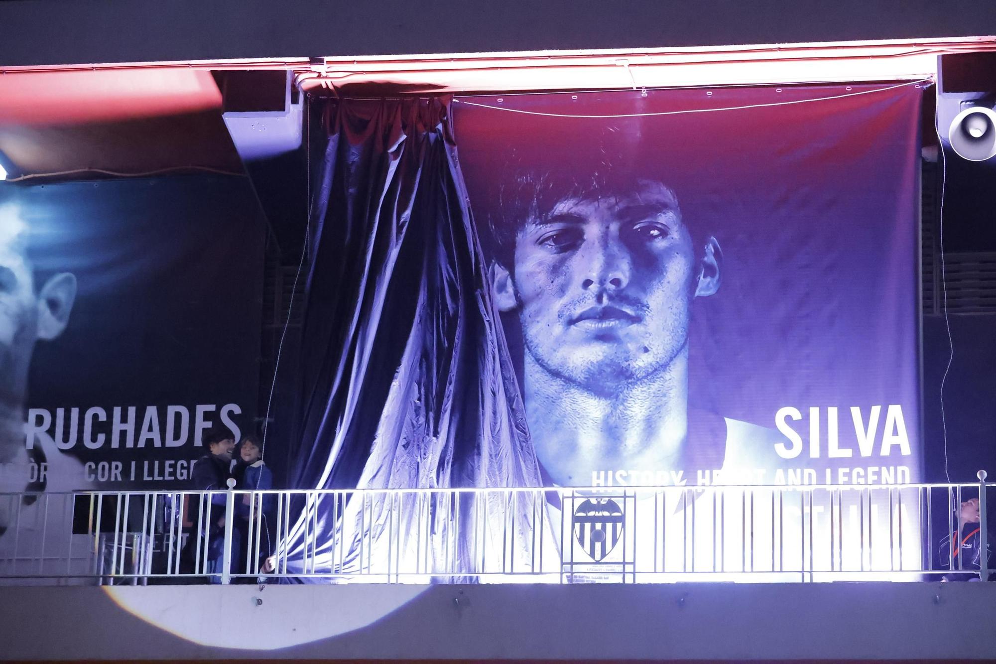 Así ha sido el homenaje a David Silva en Mestalla