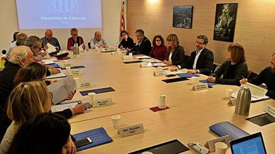 La reunió de la comissió, celebrada ahir a la tarda.