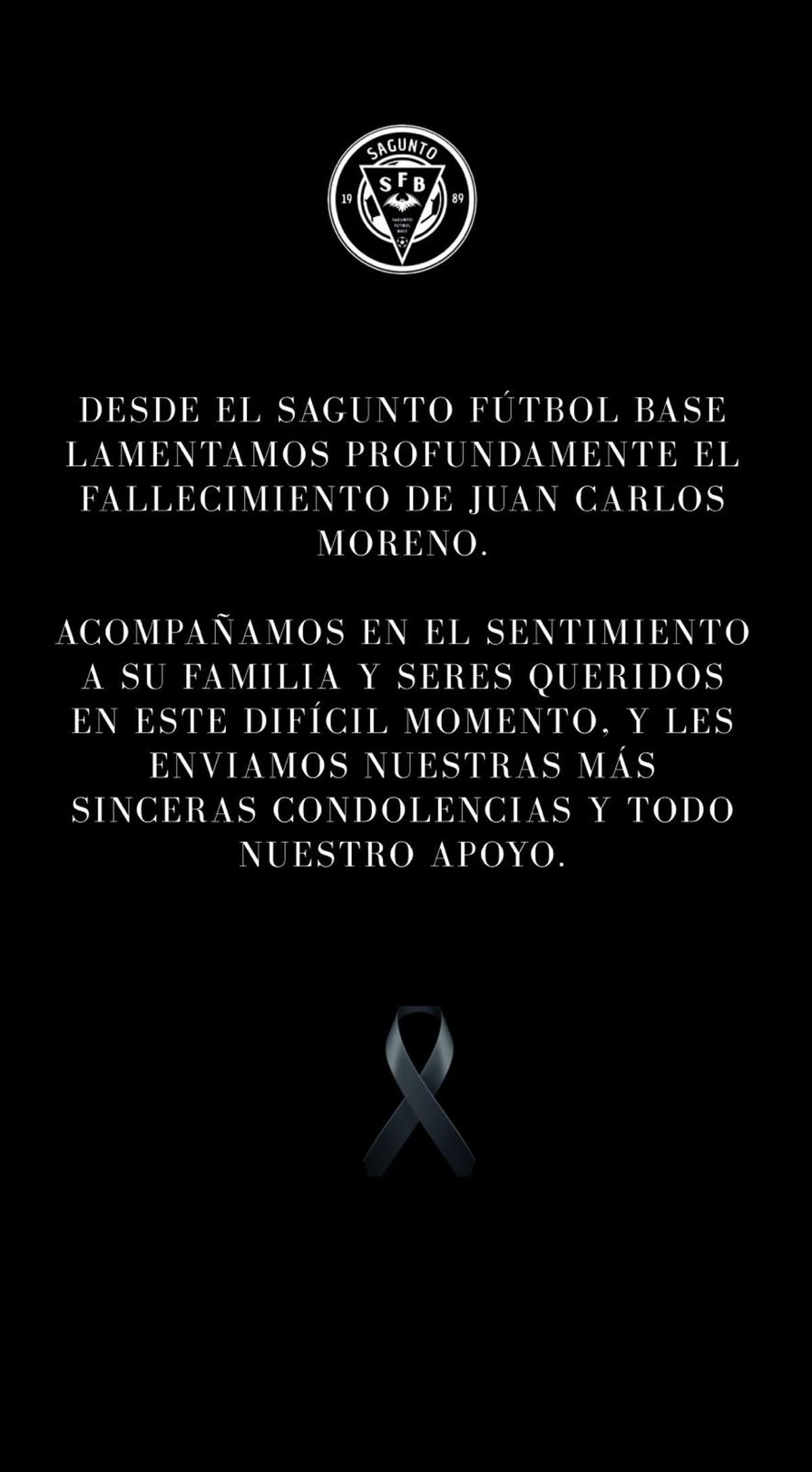 Comunicado fútbol base.