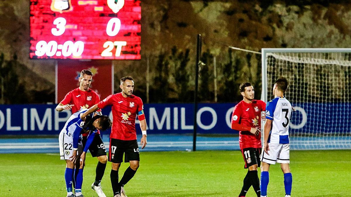 Score (3-0) of the last match between La Nucía and Hercules on November 24, 2019. | JOSE NAVARRO Score (3-0) of the last match between La Nucía and Hercules on November 24, 2019. | JOSE NAVARRO