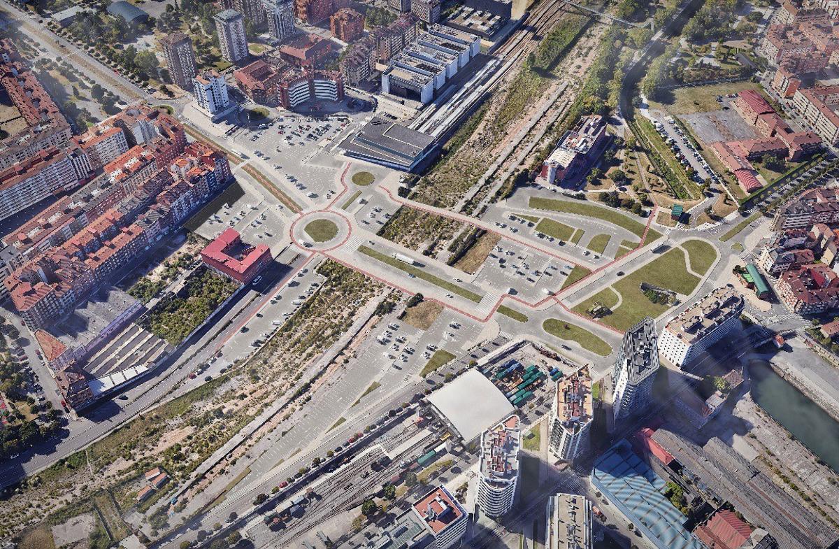 Recreación de la reordenación del ámbito de Carlos Marx en superficie.