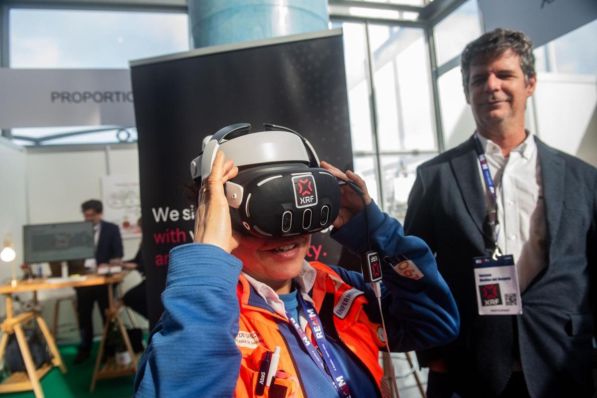 Un sistema desarrollado por la empresa XRF, presente en uno de los stands del foro