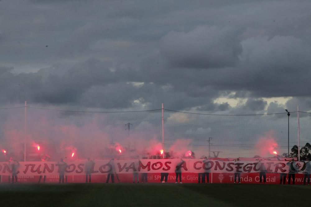 Recibimiento al Sporting en Mareo