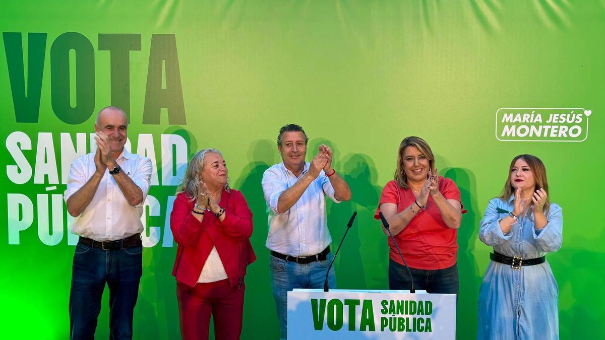 Imagen del mitin del PSOE este miércoles en Sevilla.