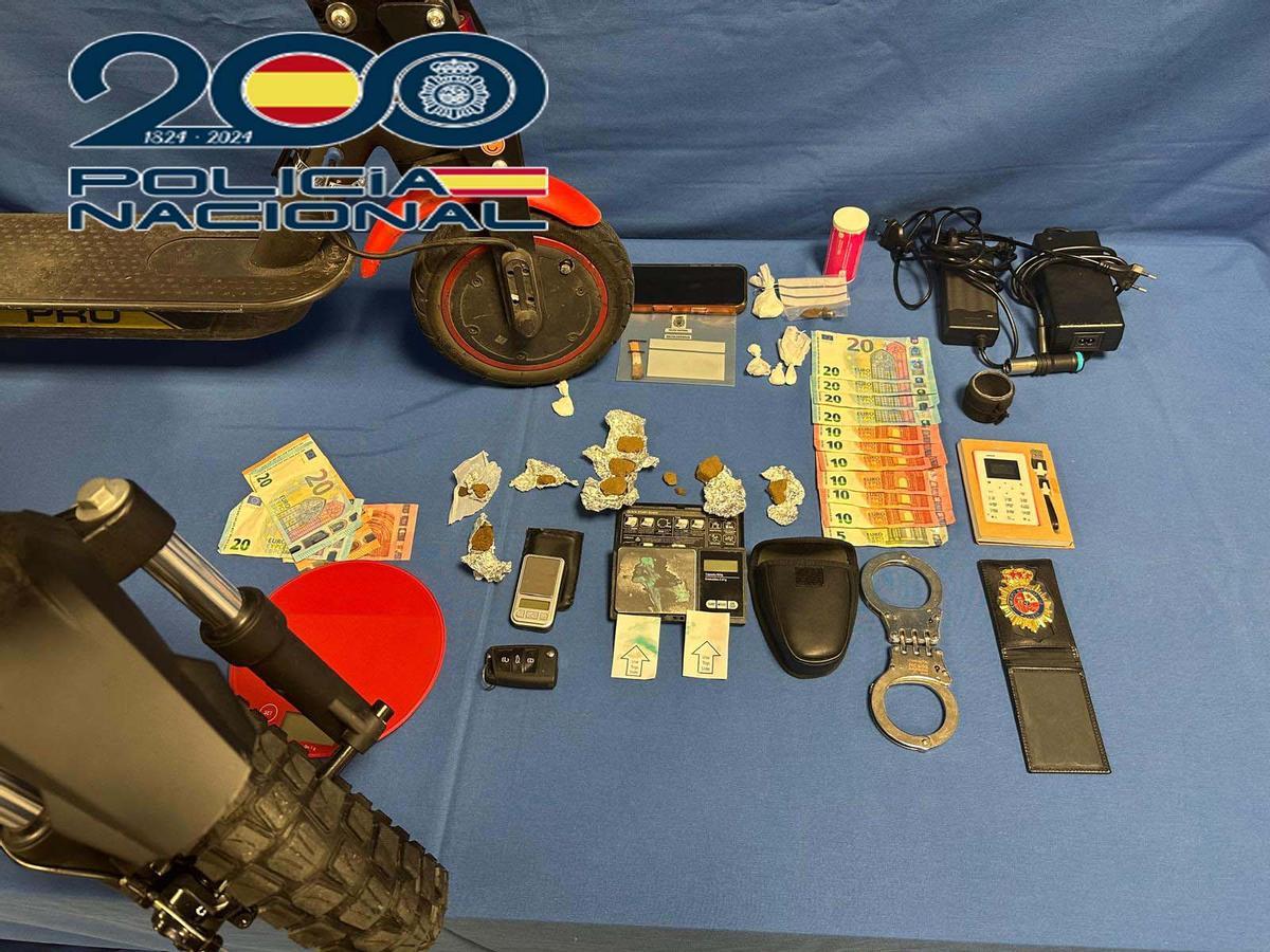 Efectos intervenidos a los detenidos en Mérida