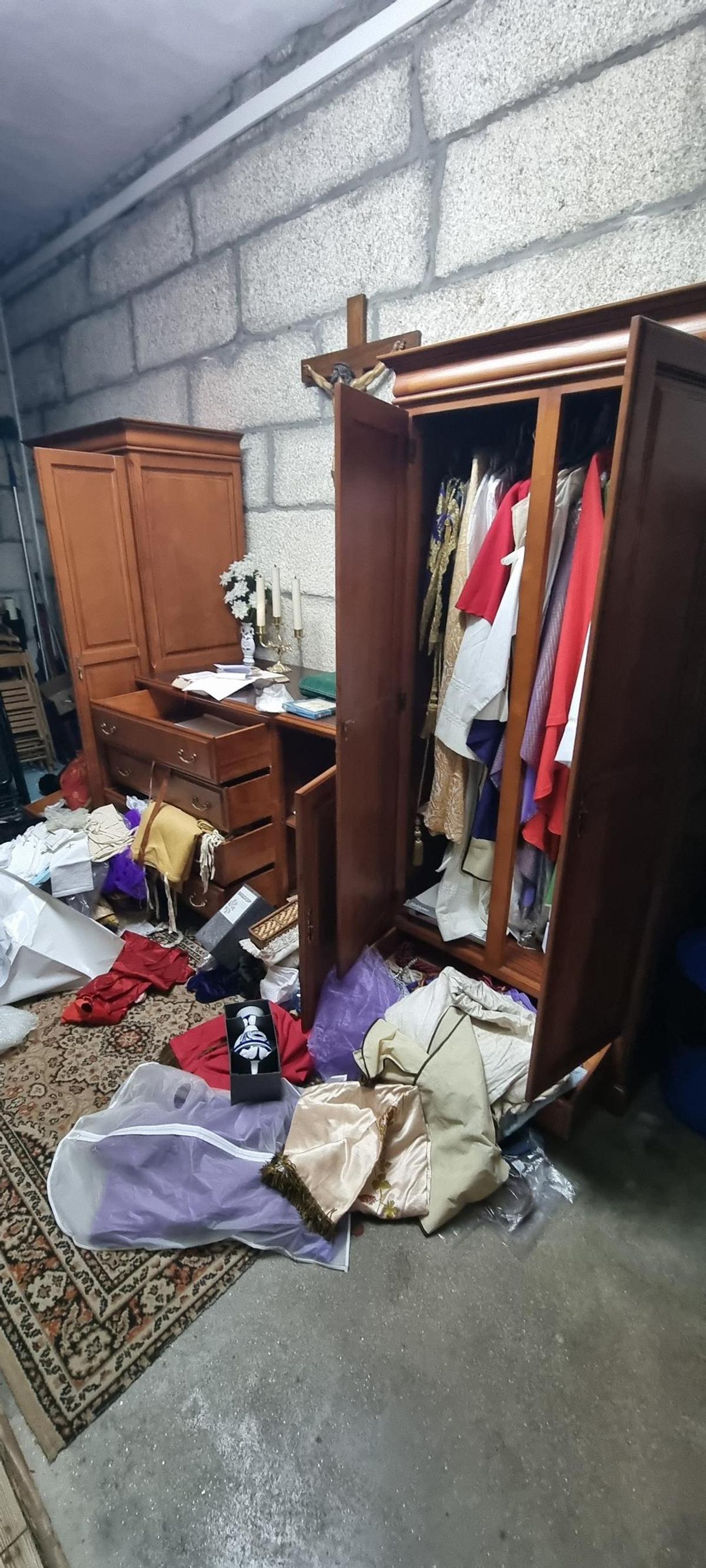 Parte de los destrozos provocados por el robo.