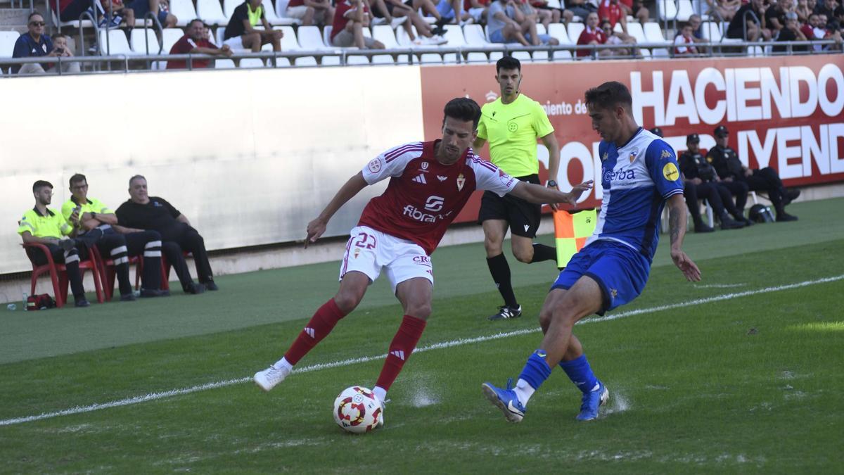 Juan Carlos Real, del Real Murcia, durante la visita del Sabadell el pasado curso en Copa Federación.