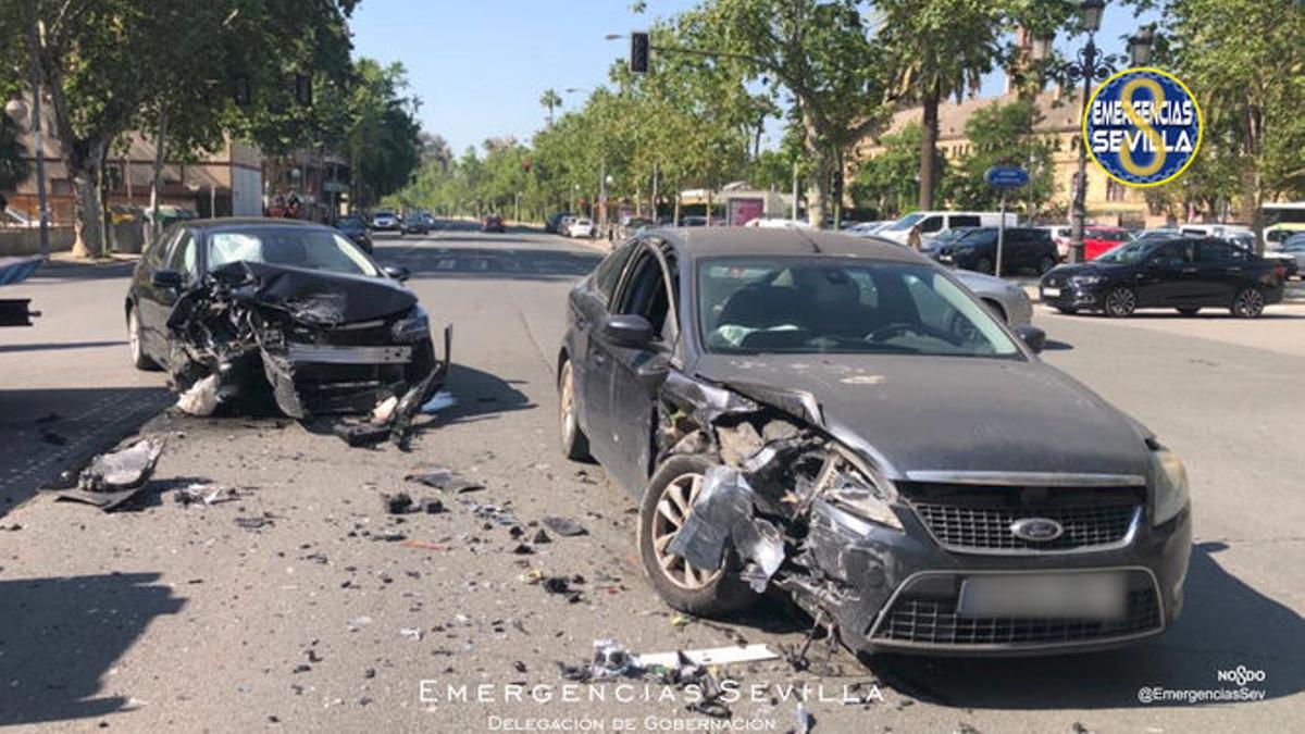 Así quedaron los coches involucrados en el accidente.