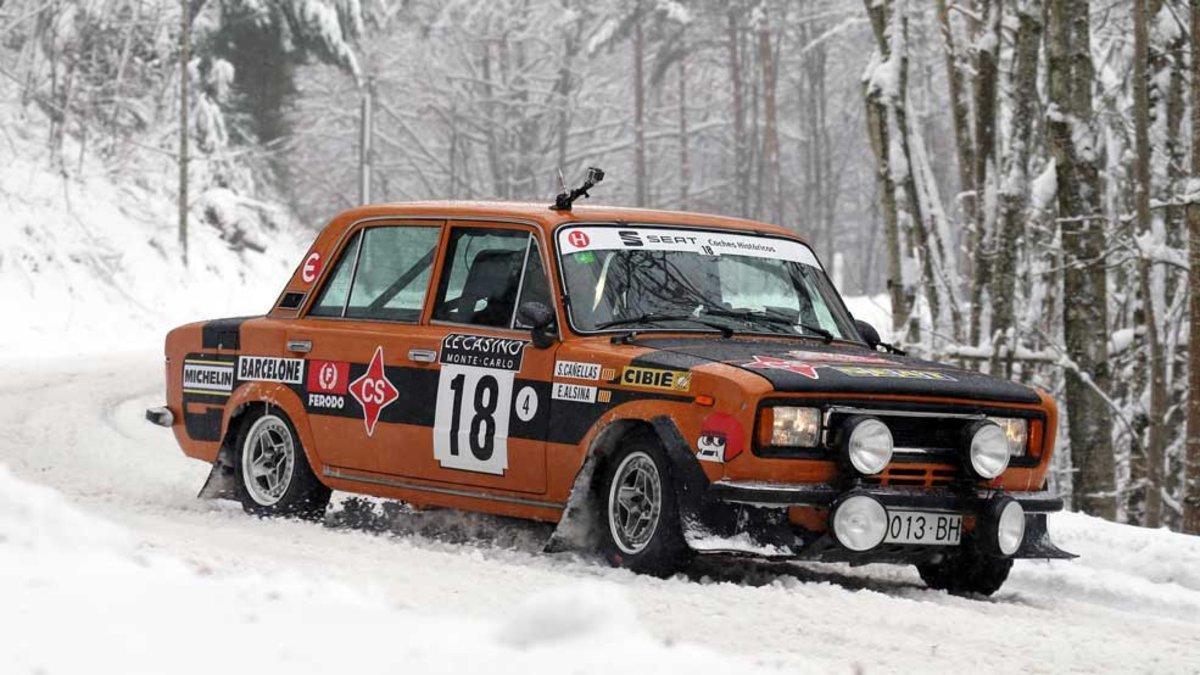 Salvador Cañellas, en acción en un tramo de nieve