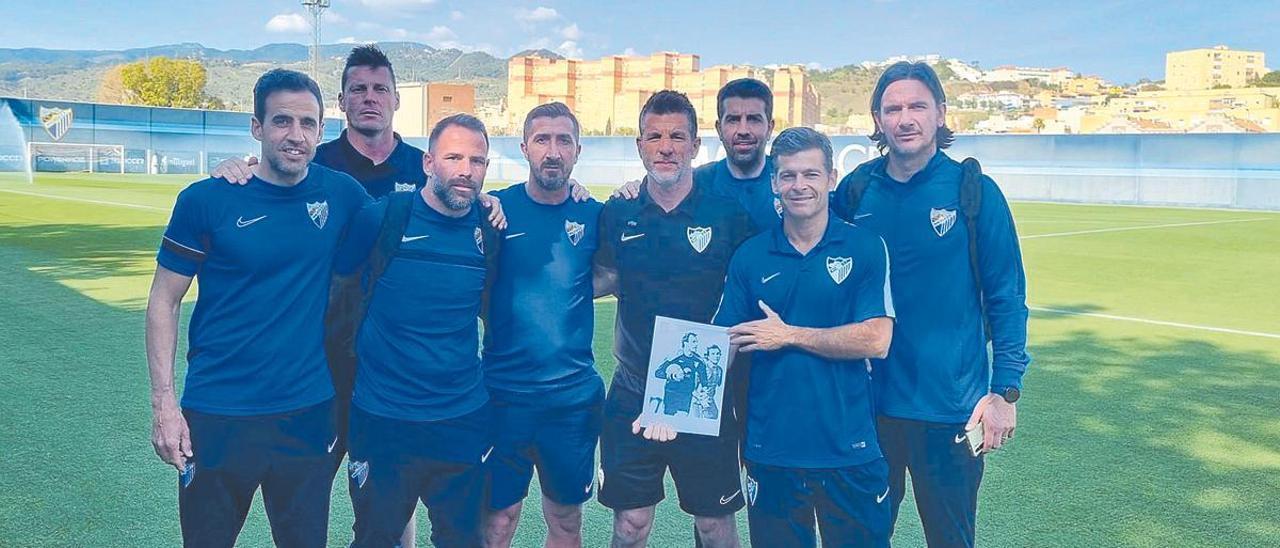 Los veteranos del Málaga CF recuerdan a Arnau