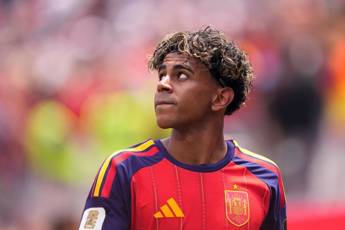 Lamine Yamal, durante un partido del Mundial 2026