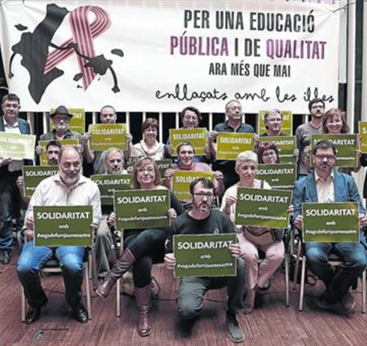 Protesta recent i dejuni de 24 hores en solidaritat amb Jaume Sastre, a Palma.