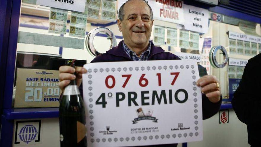 Tres décimos del cuarto premio 07.617 vendidos en Zaragoza, Alagón y Calatayud