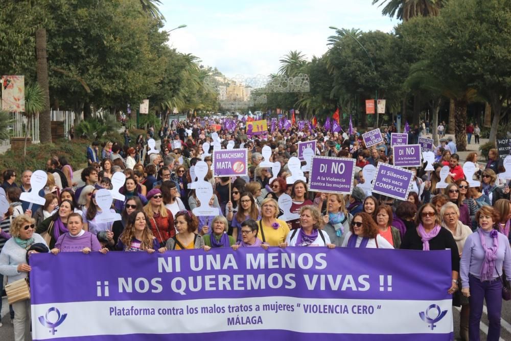 Manifestación contra la violencia de género en Málaga