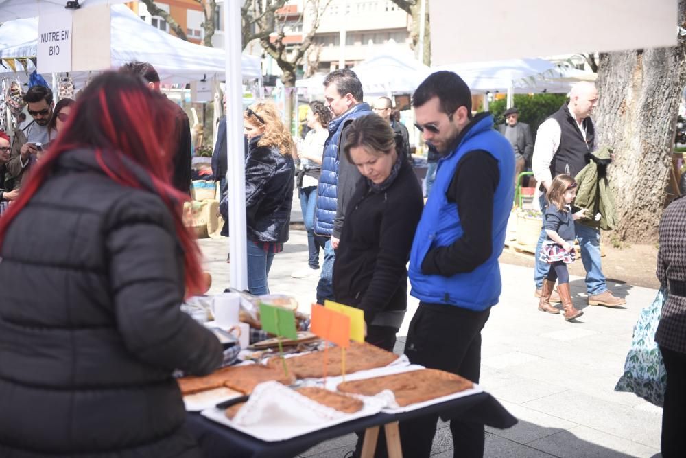 Mercado ecológico en la plaza de España