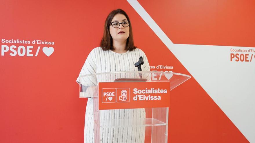 Irantzu Fernández, ayer, durante la rueda de prensa sobre salud. | PSOE