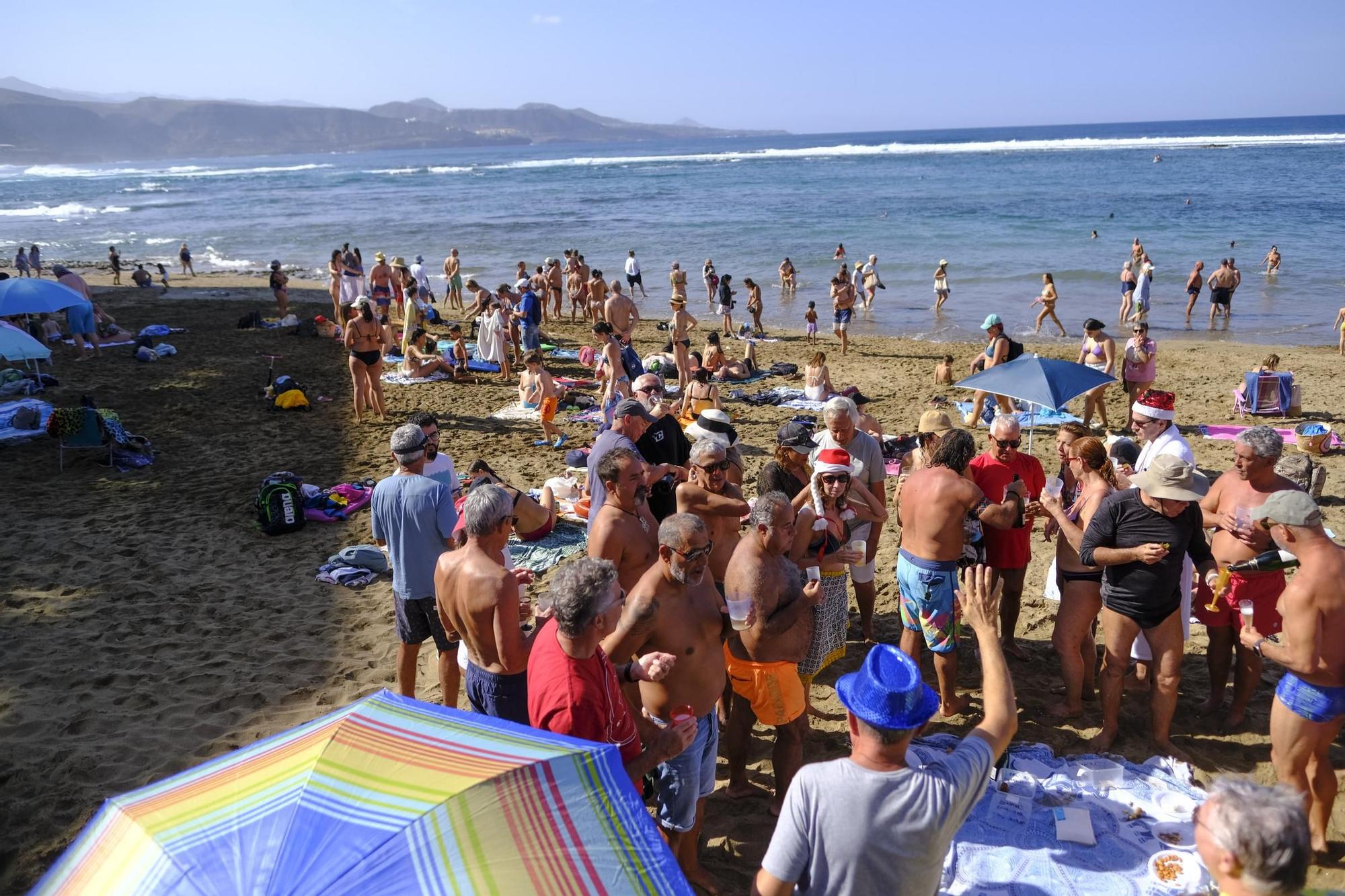 Playa de Las Canteras en año nuevo