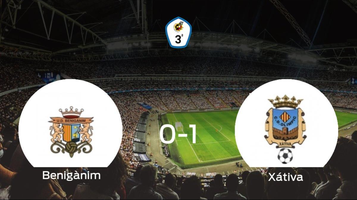 El Olimpic Xátiva logra una ajustada victoria frente al Benigànim (0-1)