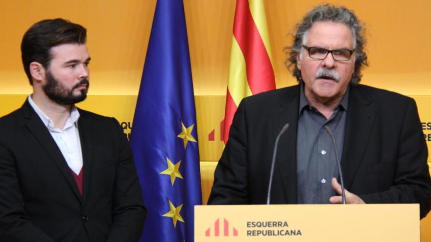 Gabriel Rufián i Joan Tardà, els dos caps de llista d&#039;ERC per a les eleccions generals del 20-D.