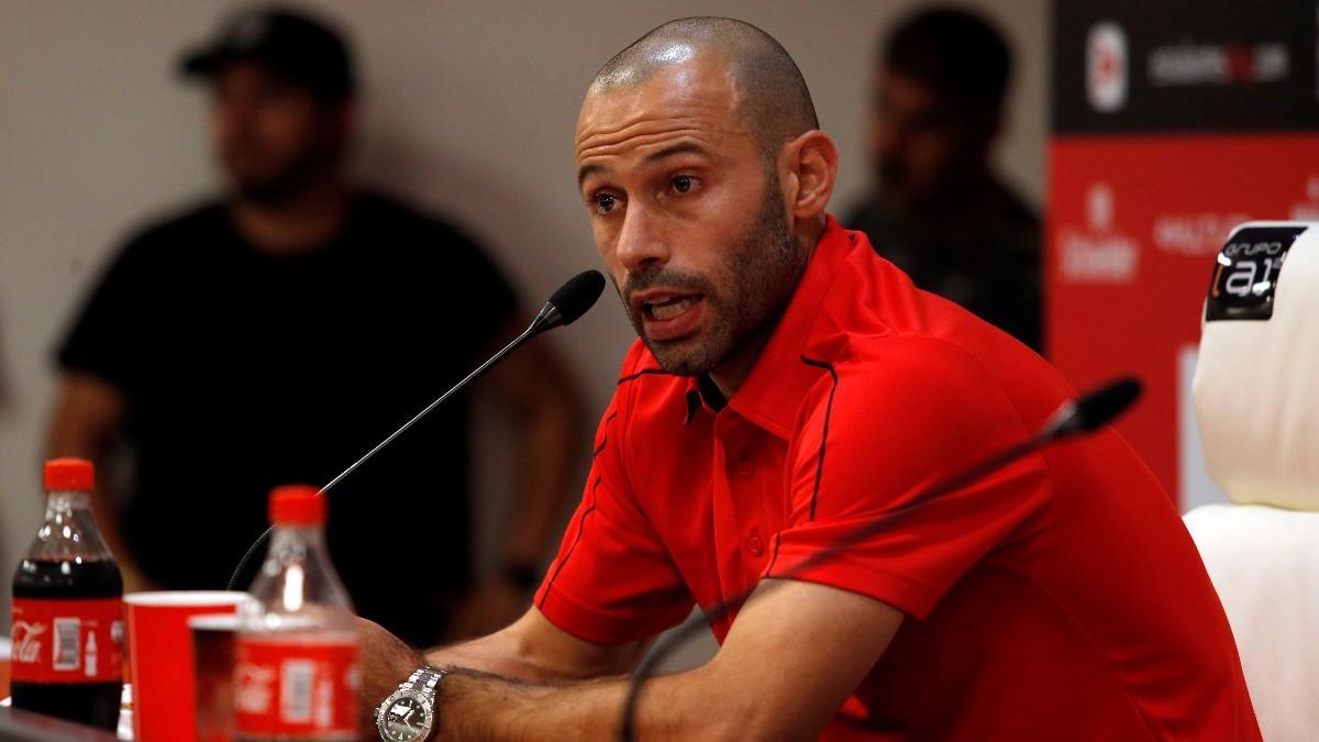 Mascherano, en rueda de prensa