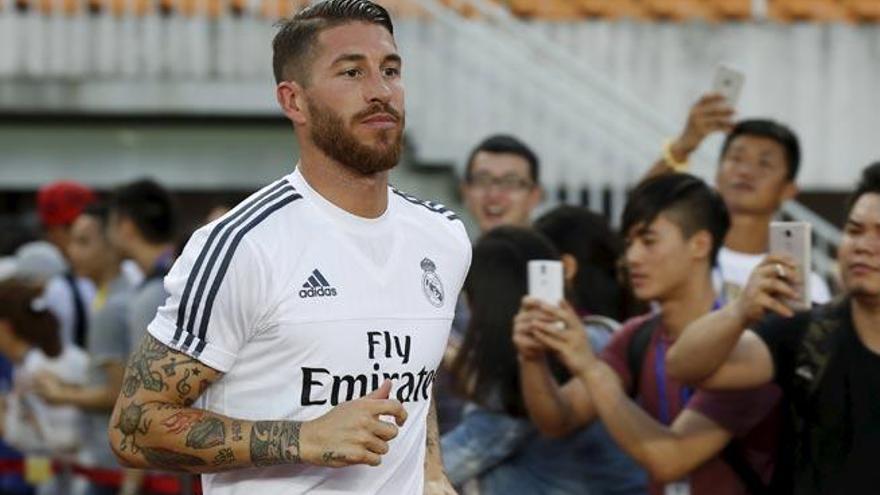 Ramos, durante la reciente gira asiática del Madrid.