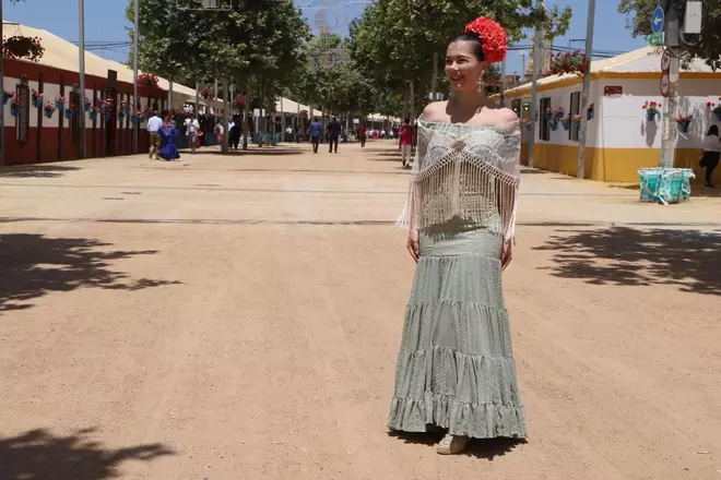 Trajes de gitana en el martes de Feria