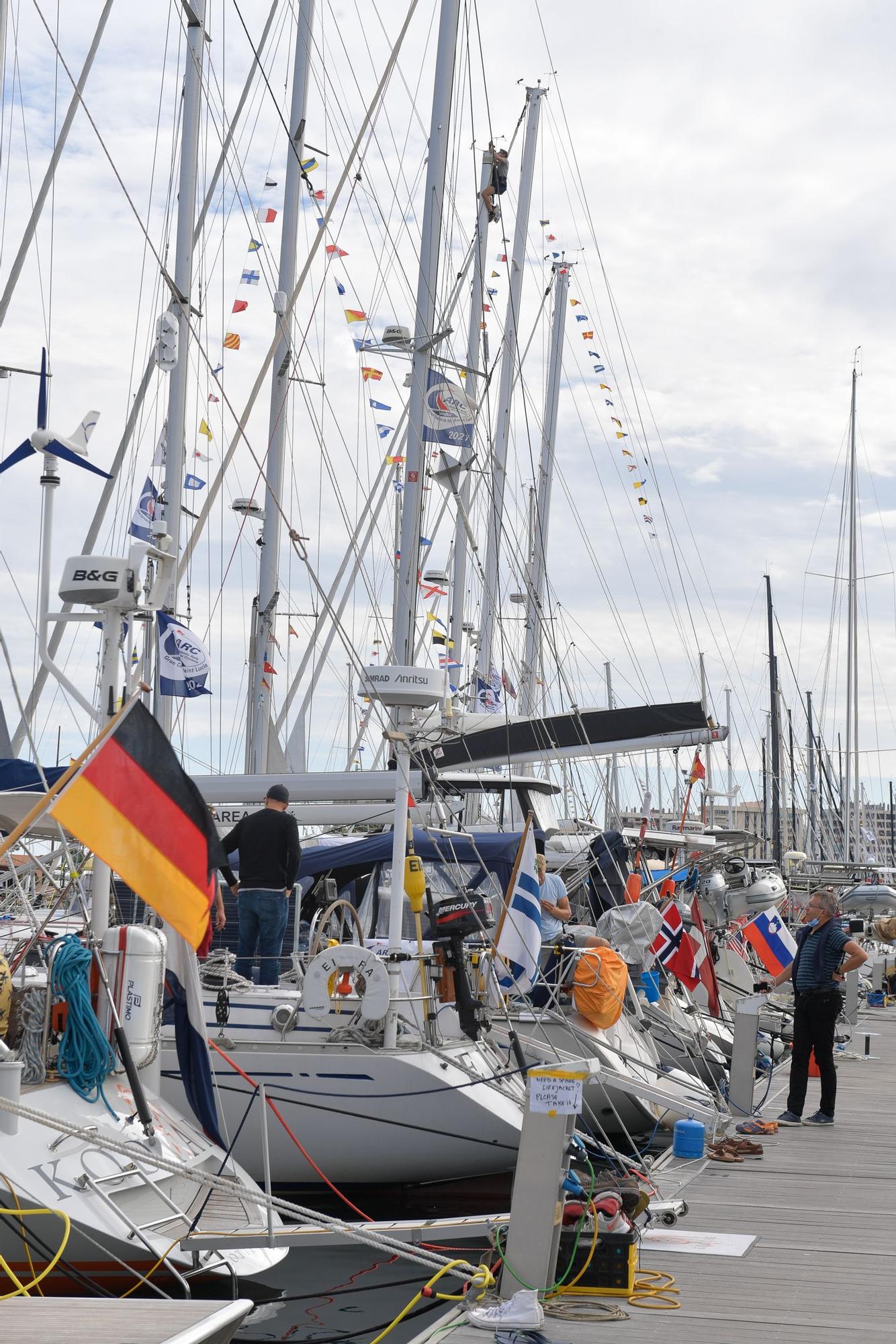 Participantes en la regata ARC, en el Muelle Deportivo de Las Palmas de Gran Canaria