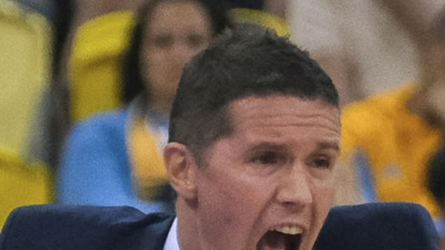 Lakovic grita ayer en el Arena. | ÁNGEL MEDINA / EFE