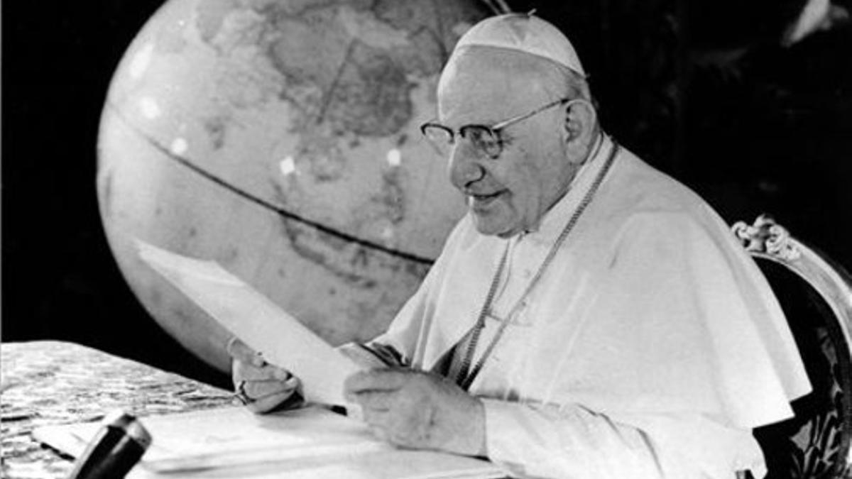 Juan XXIII en el Vaticano, en 1962.