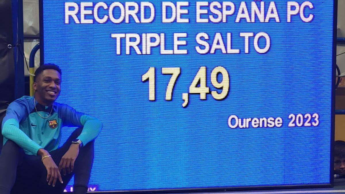Jordan Díaz, tras batir su récord español de triple